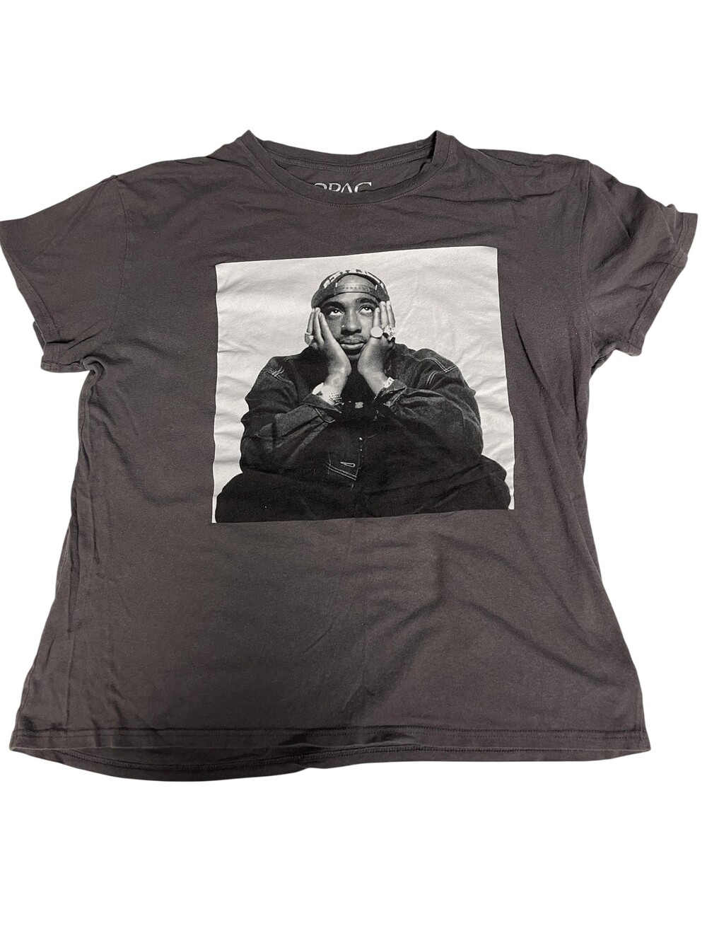 2PAC Shirt Mens Extra Large Gray Portrait Graphic Rap Hip Hop Tee T-Shirt Music